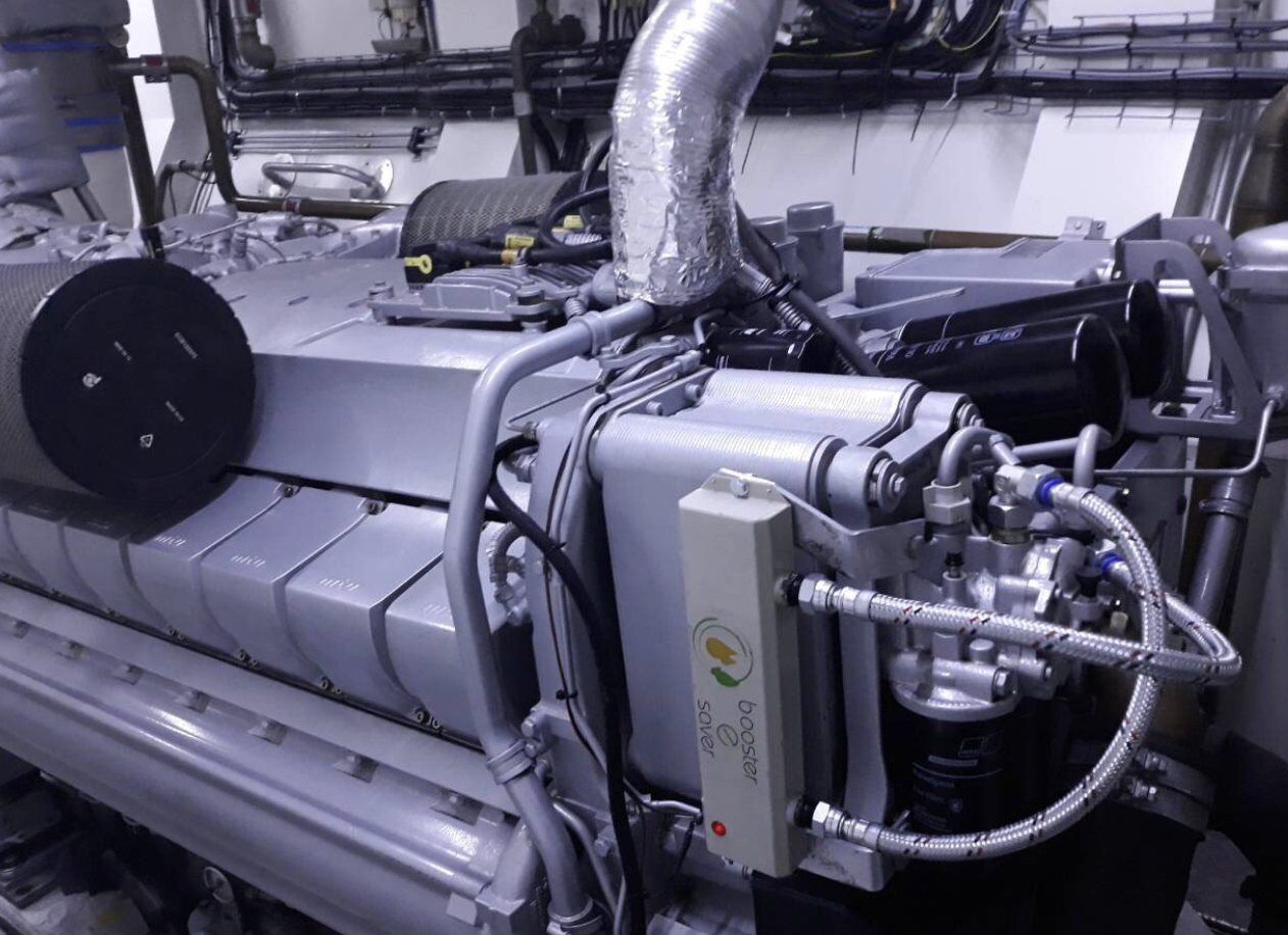 Deployed in a marine engine room