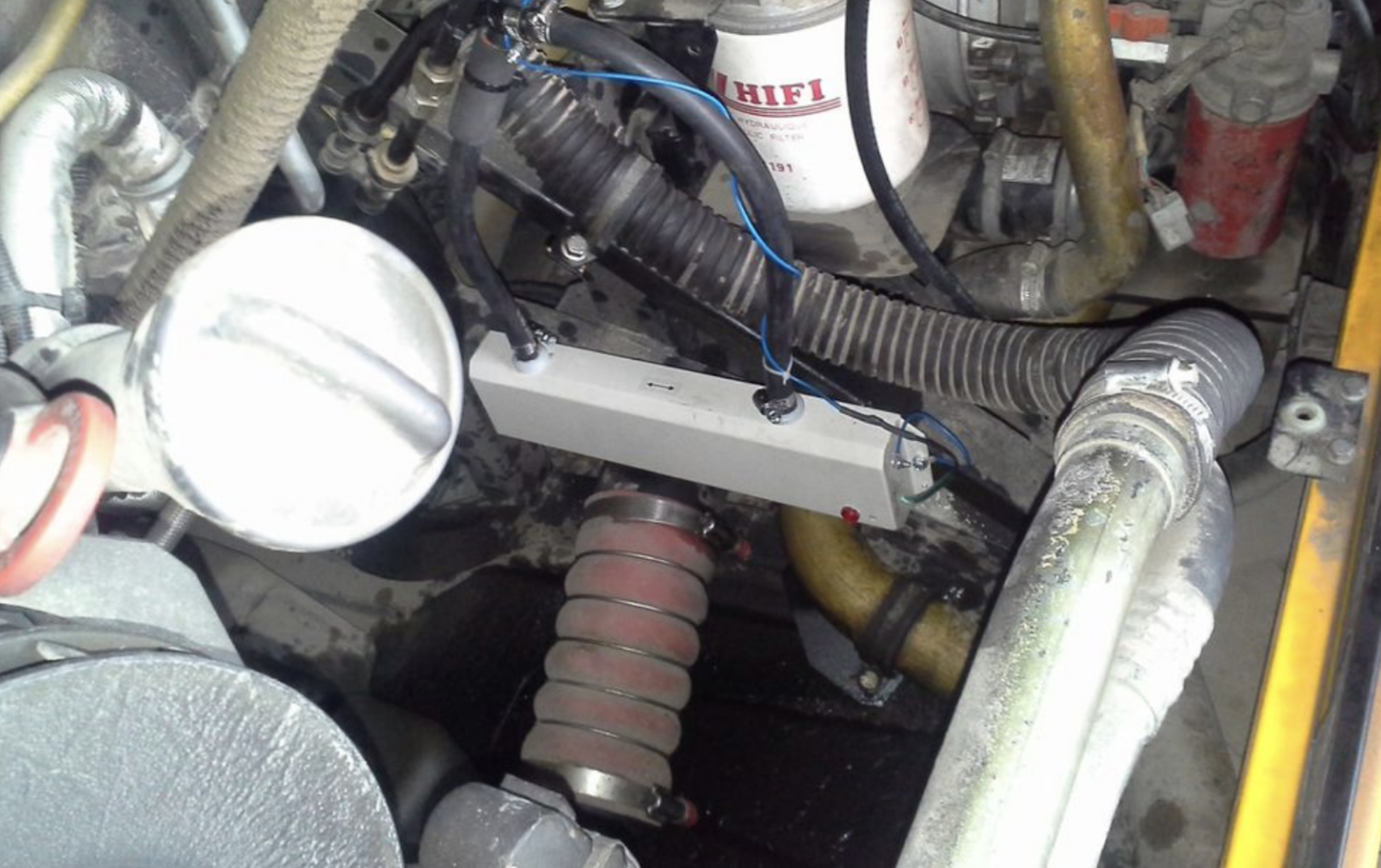 Fuel-line install ahead of the engine