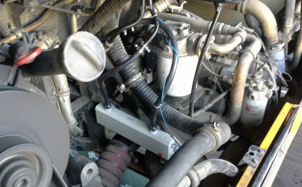 Inline install in the engine bay